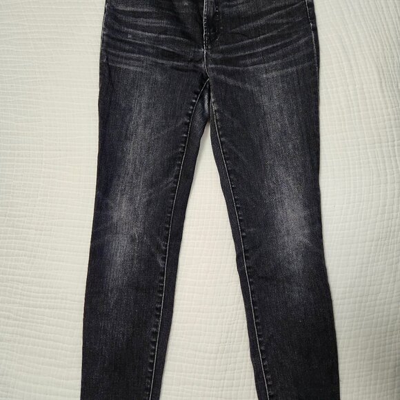 J Crew 9" High-Rise Toothpick Dark Jean in Charcoal Wash Size 27 - Picture 3 of 4